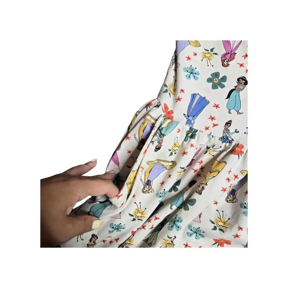 Hanna‎ Andersson Disney Princess Print Skater Dress Size: 10